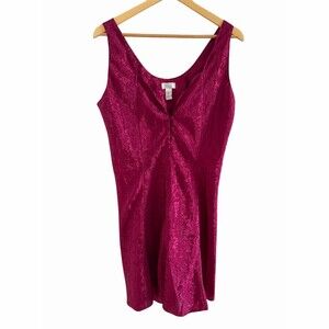 Erika Taylor Intimates Intimates Slip Chemise Dress Womens L Pink Floral Button